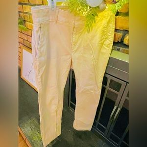 LOFT Straight leg Cropped Chinos — Khaki